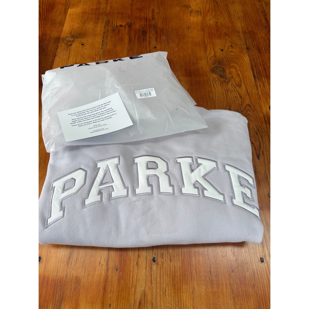 PARKE Valentines Varsity Mockneck- Lavender + White XXL New in Bag Heart Limited - Picture 11 of 16